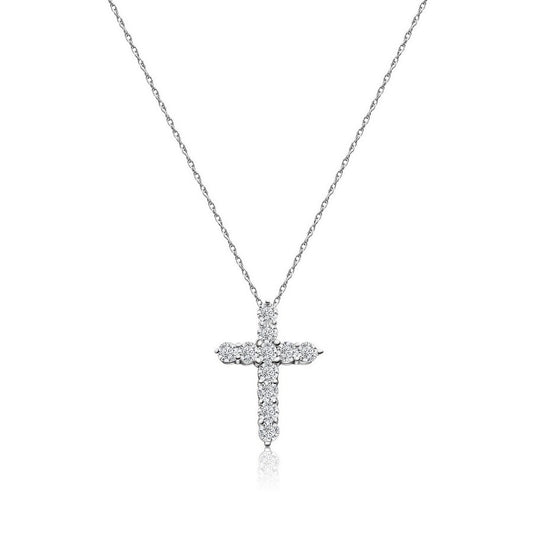 2.5 Carat Cross Diamond Pendant Lab-Grown Necklace
