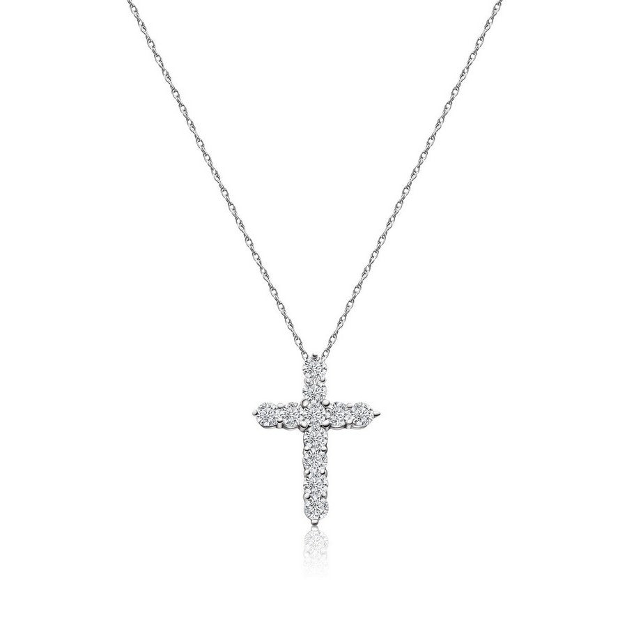 2.5 Carat Cross Diamond Pendant Lab-Grown Necklace