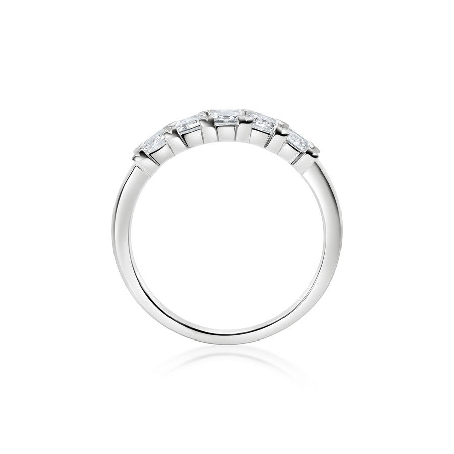 2.3 Carat Emerald Five Stone Anniversary Band