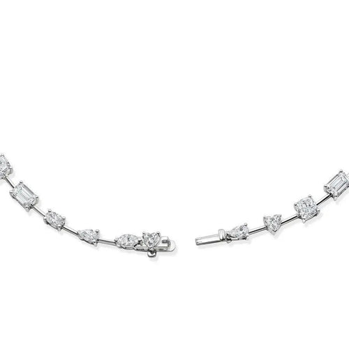 15 Carat Lab-Grown Diamond Multi-Shape Tennis Necklace Nura Lab