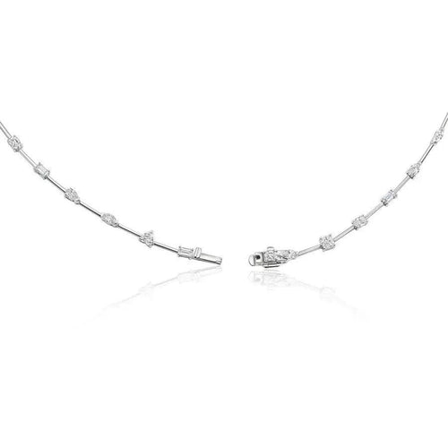 5 Carat Lab-Grown Diamond Multi-Shape Tennis Necklace Nura Lab