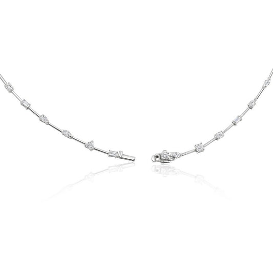 5 Carat Lab-Grown Diamond Multi-Shape Tennis Necklace