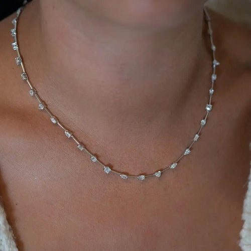 5 Carat Lab-Grown Diamond Multi-Shape Tennis Necklace Nura Lab
