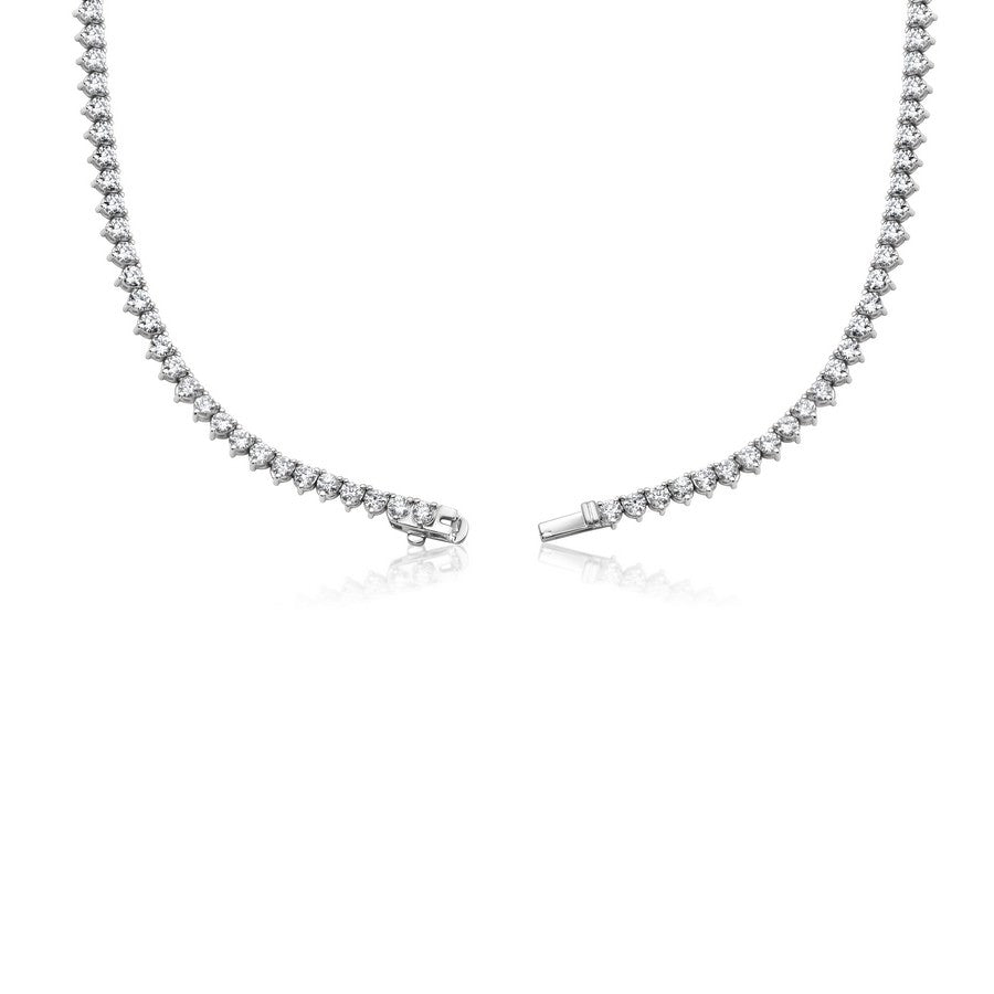 15 Carat Riviera Lab-Grown 3-Prong Diamond Necklace