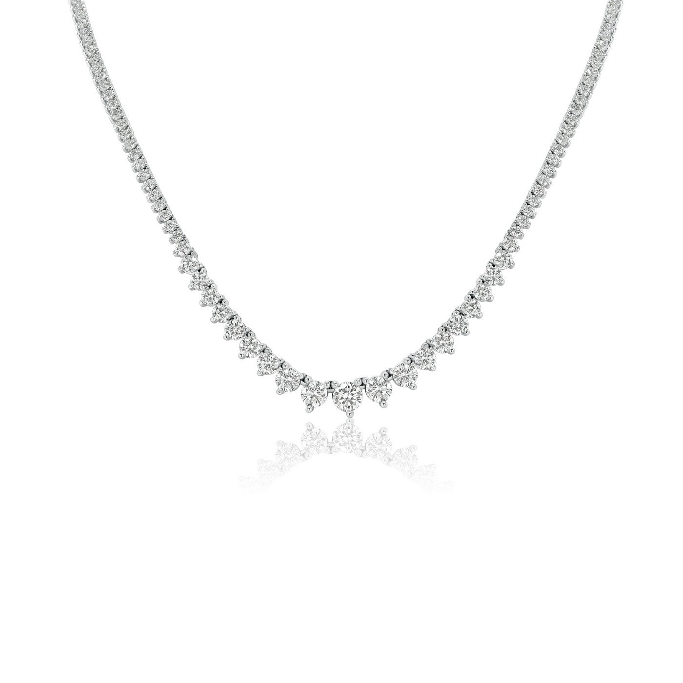 5 Carat Riviera Lab-Grown 3-Prong Diamond Necklace