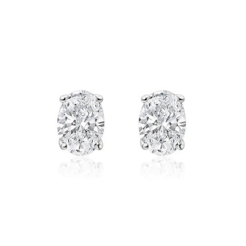1 Carat Oval Stud Earrings – Lab-Grown Diamonds Nura Lab