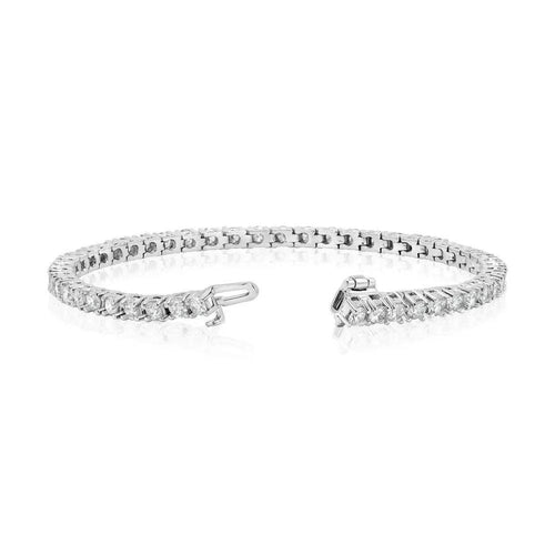 Nura Lab 5 Carat Diamond Tennis Bracelet in 14K yellow gold, 7 inch (18 cm), lab grown diamonds VS–SI F–G