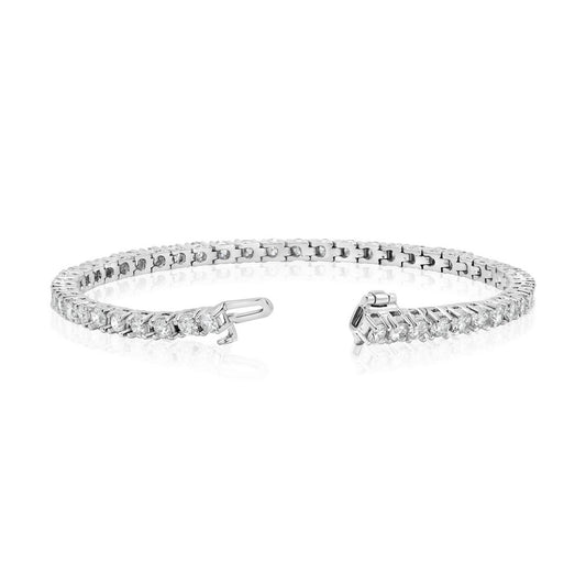 Nura Lab 5 Carat Diamond Tennis Bracelet in 14K yellow gold, 7 inch (18 cm), lab grown diamonds VS–SI F–G