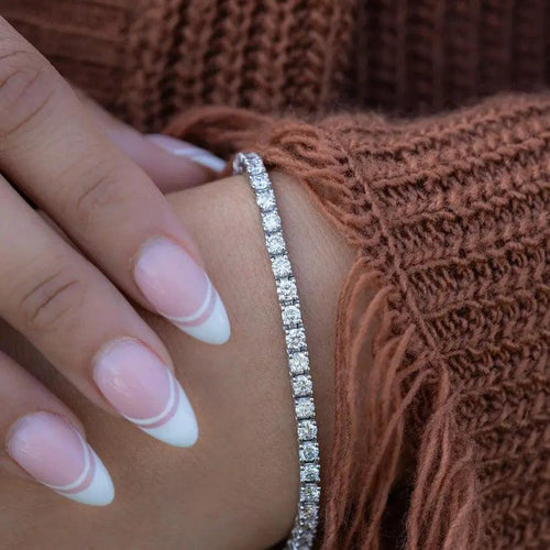 5 Carat Lab Grown Diamond Tennis Bracelet Nura Lab