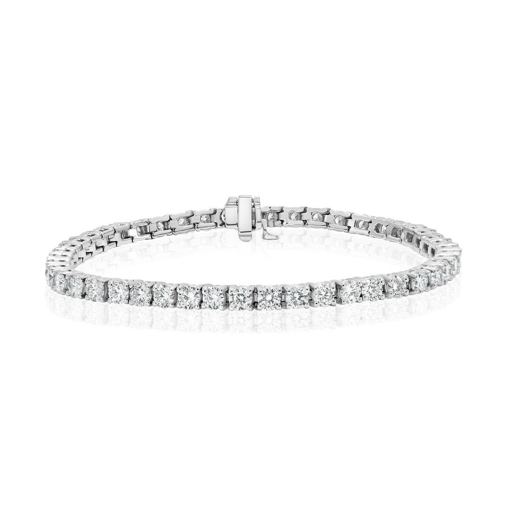 7 Carat Diamond Tennis Bracelet in 14K White Gold – Lab Grown, F–G VS–SI, 7 inch