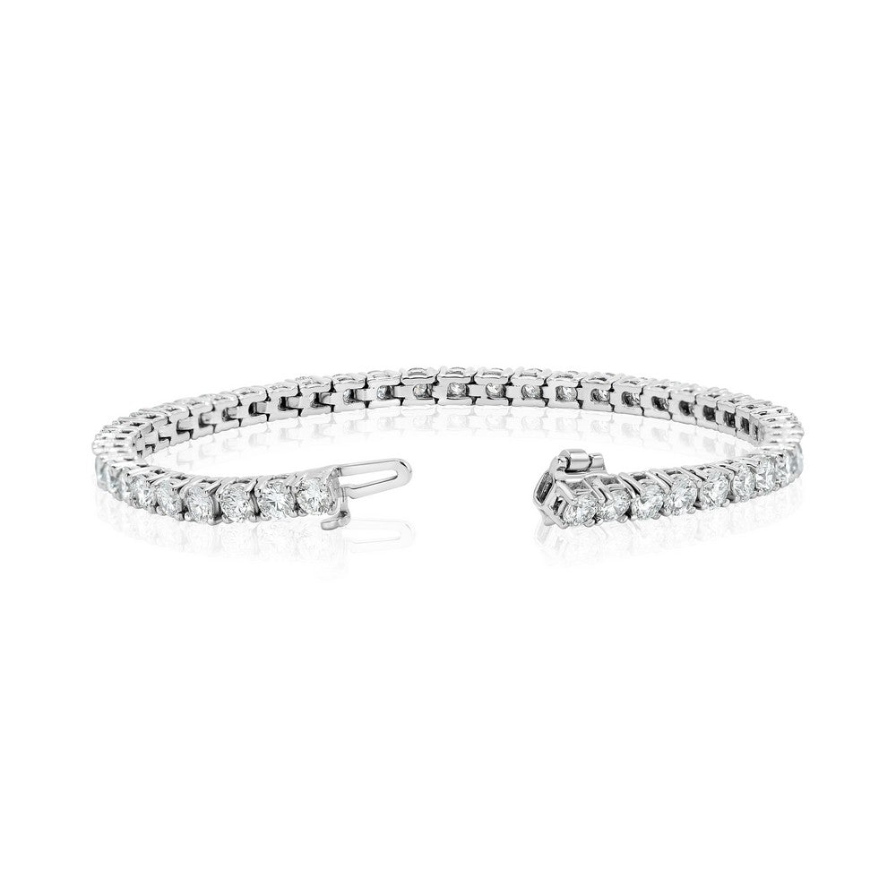 7 Carat Diamond Tennis Bracelet in 14K White Gold – Lab Grown, F–G VS–SI, 7 inch