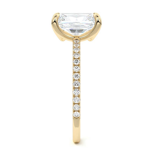 Aurelia - Radiant Yellow Gold Lab Grown Diamond Engagement Ring | Nura Lab
