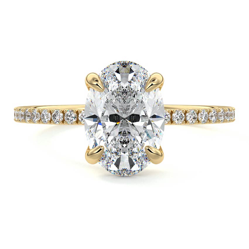 Aurelia - Oval Yellow Gold Lab Grown Diamond Engagement Ring | Nura Lab