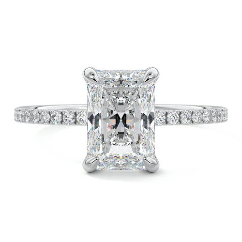 Aurelia - Radiant Platinum Lab Grown Diamond Engagement Ring | Nura Lab
