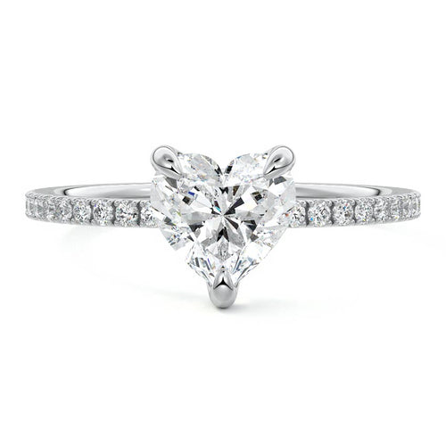 Aurelia - Heart Platinum Lab Grown Diamond Engagement Ring | Nura Lab