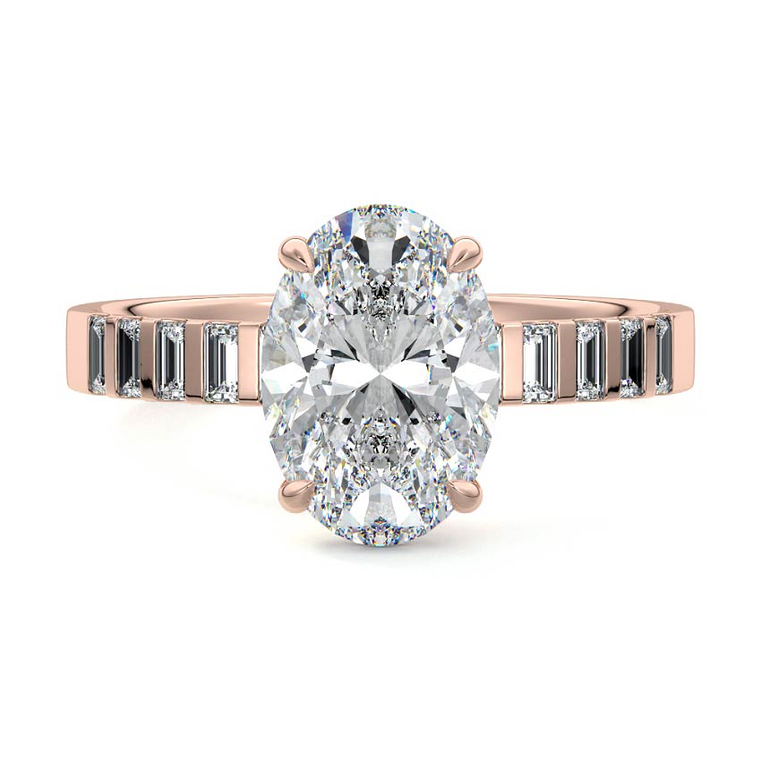 Alessia - Oval Rose Gold Lab Grown Diamond Engagement Ring | Nura Lab