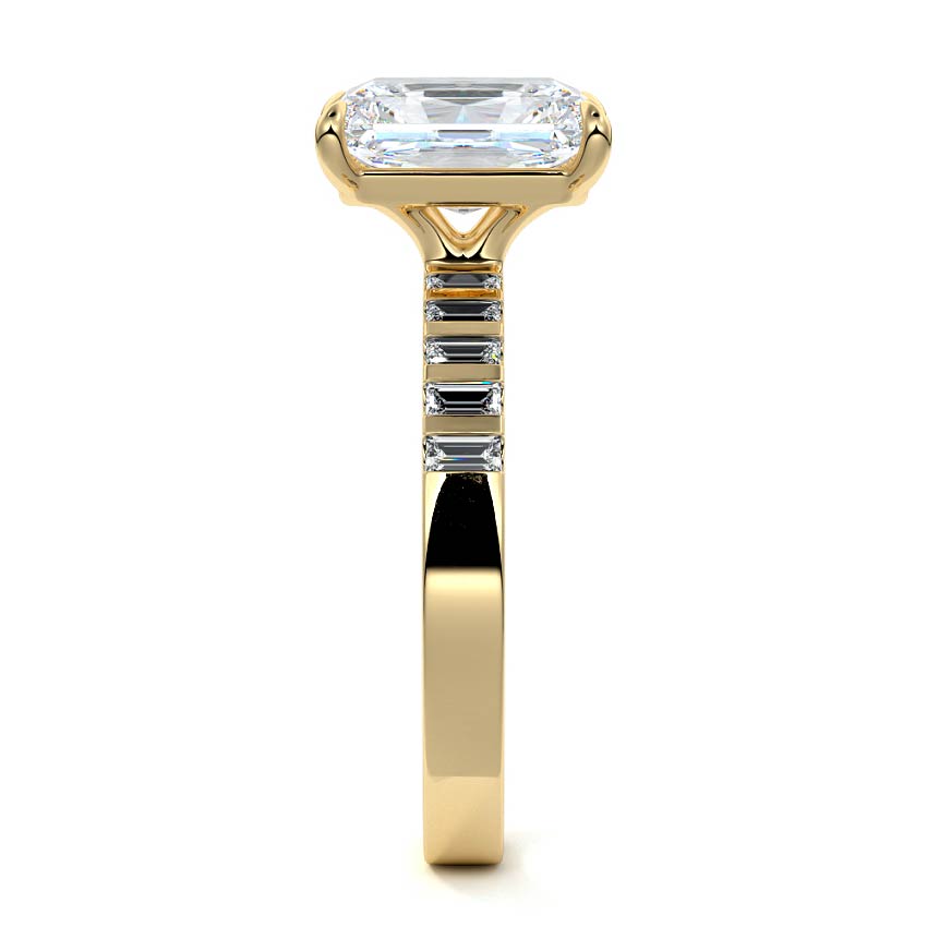 Alessia - Radiant Yellow Gold Lab Grown Diamond Engagement Ring | Nura Lab
