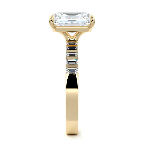 Alessia - Radiant Yellow Gold Lab Grown Diamond Engagement Ring | Nura Lab
