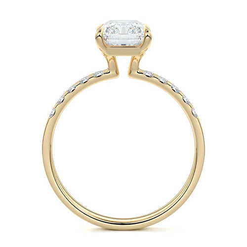 Alessia - Radiant Yellow Gold Lab Grown Diamond Engagement Ring | Nura Lab