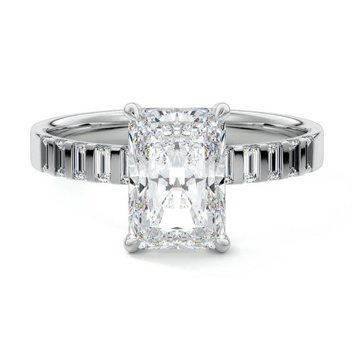 Alessia - Radiant White Gold Lab Grown Diamond Engagement Ring | Nura Lab