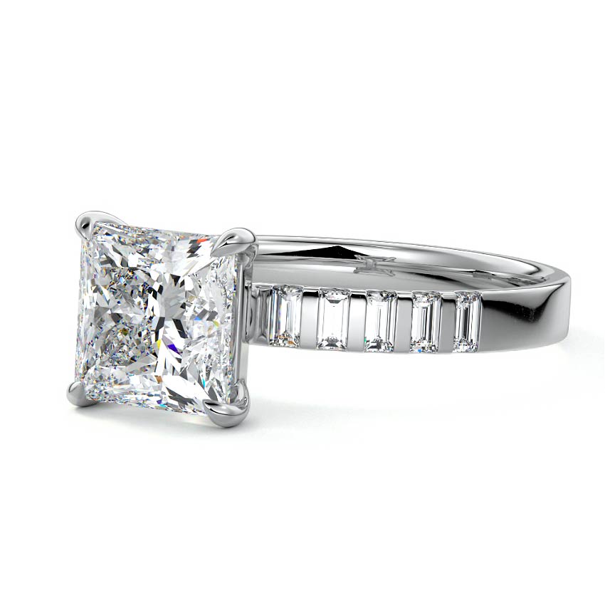 Alessia - Princess Platinum Lab Grown Diamond Engagement Ring | Nura Lab
