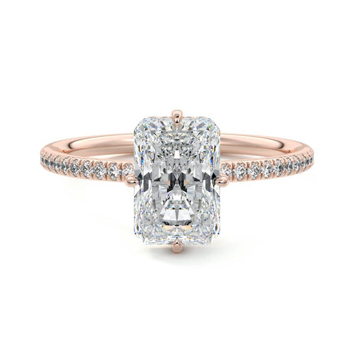 Kara - Radiant Rose Gold Lab Grown Diamond Engagement Ring | Nura Lab
