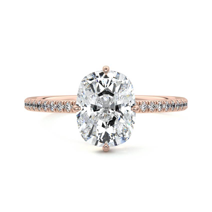 Kara - Cushion Rose Gold Lab Grown Diamond Engagement Ring | Nura Lab