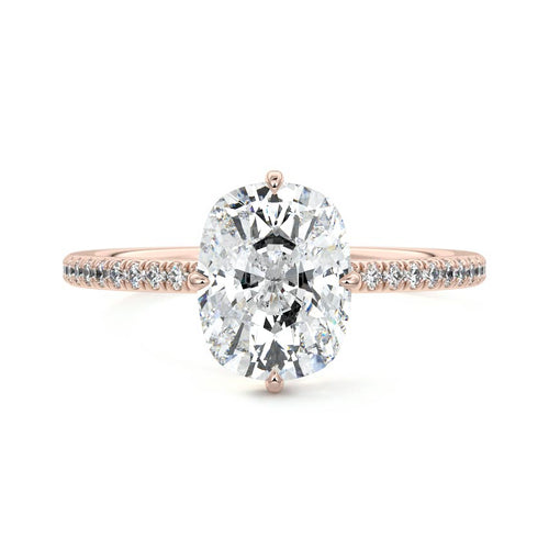 Kara - Cushion Rose Gold Lab Grown Diamond Engagement Ring | Nura Lab
