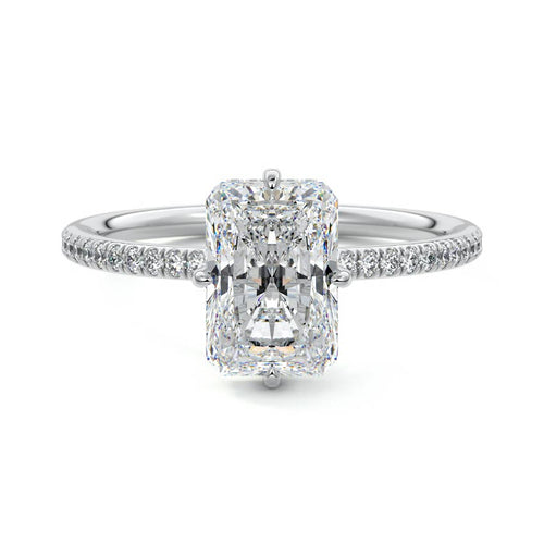 Kara - Radiant Platinum Lab Grown Diamond Engagement Ring | Nura Lab