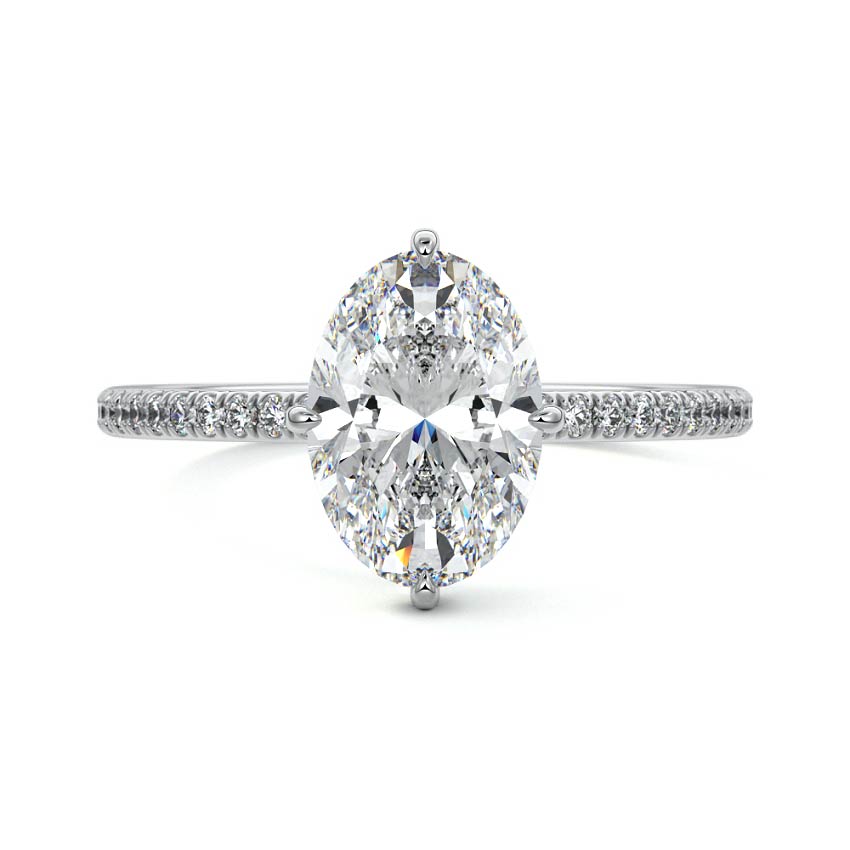 Kara - Oval Platinum Lab Grown Diamond Engagement Ring | Nura Lab