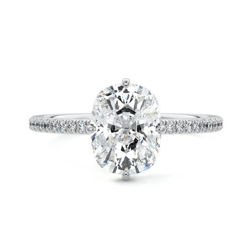 Kara - Cushion Platinum Lab Grown Diamond Engagement Ring | Nura Lab