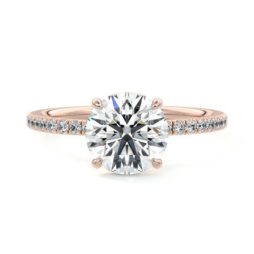 Hera - Round Rose Gold Lab Grown Diamond Engagement Ring | Nura Lab