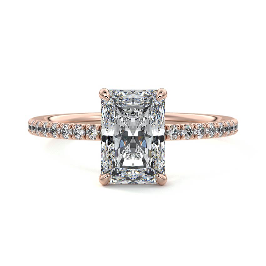 Hera - Radiant Rose Gold Lab Grown Diamond Engagement Ring | Nura Lab