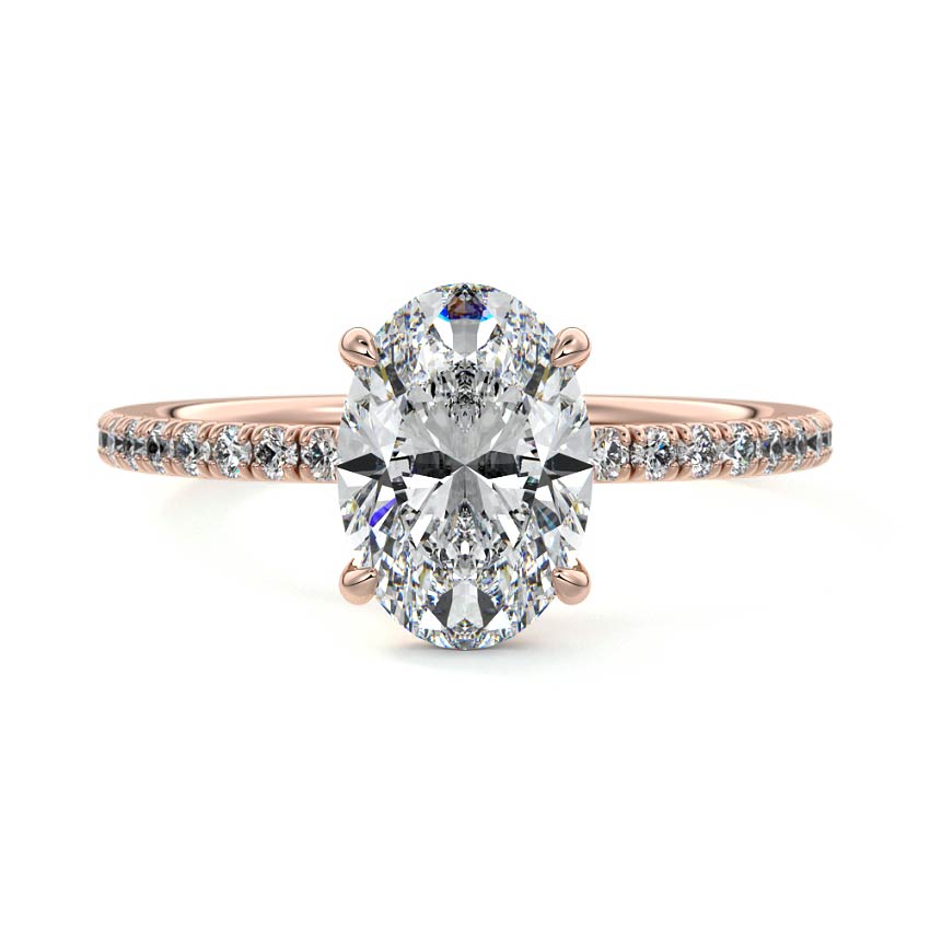 Hera - Oval Rose Gold Lab Grown Diamond Engagement Ring | Nura Lab