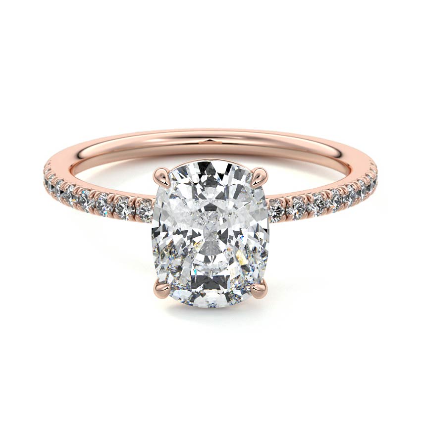 Hera - Cushion Rose Gold Lab Grown Diamond Engagement Ring | Nura Lab
