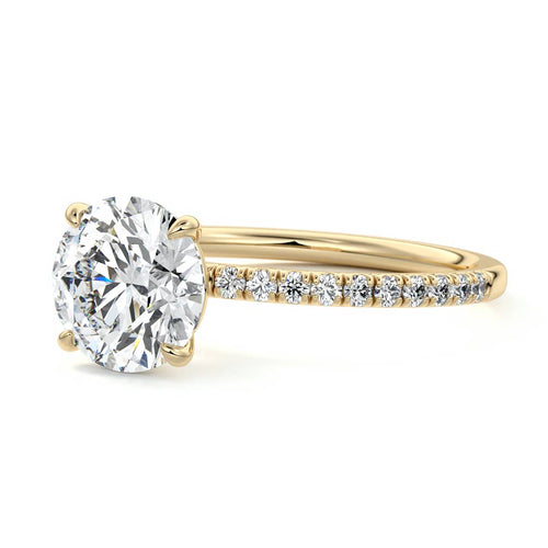 Hera - Round Yellow Gold Lab Grown Diamond Engagement Ring | Nura Lab