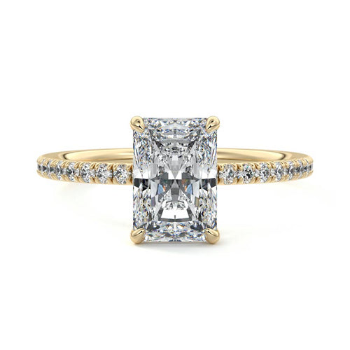 Hera - Radiant Yellow Gold Lab Grown Diamond Engagement Ring | Nura Lab