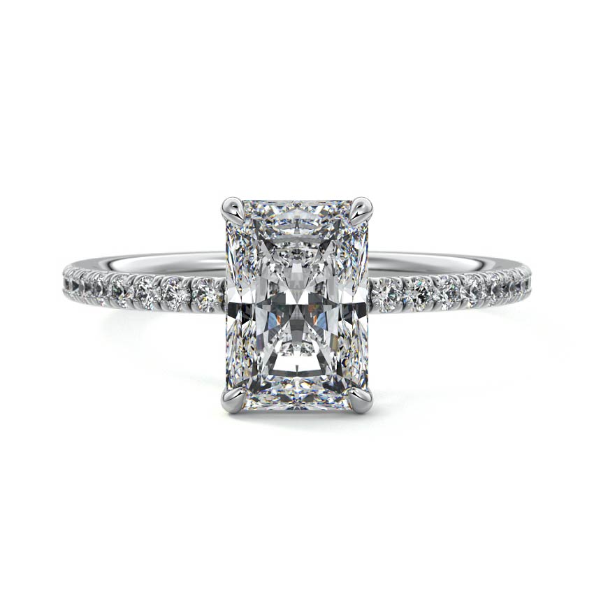 Hera - Radiant White Gold Lab Grown Diamond Engagement Ring | Nura Lab