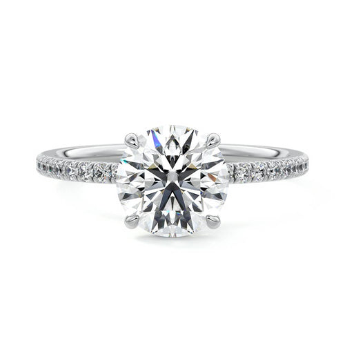 Hera - Round Platinum Lab Grown Diamond Engagement Ring | Nura Lab