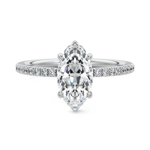 Hera - Marquise Platinum Lab Grown Diamond Engagement Ring | Nura Lab