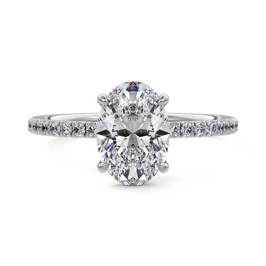 Hera - Oval Platinum Lab Grown Diamond Engagement Ring | Nura Lab