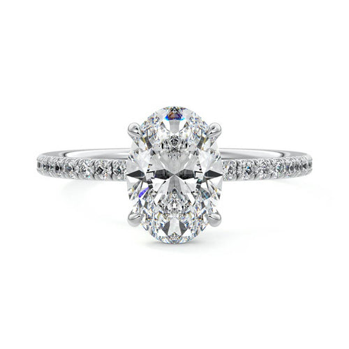 Hera - Oval Platinum Lab Grown Diamond Engagement Ring | Nura Lab