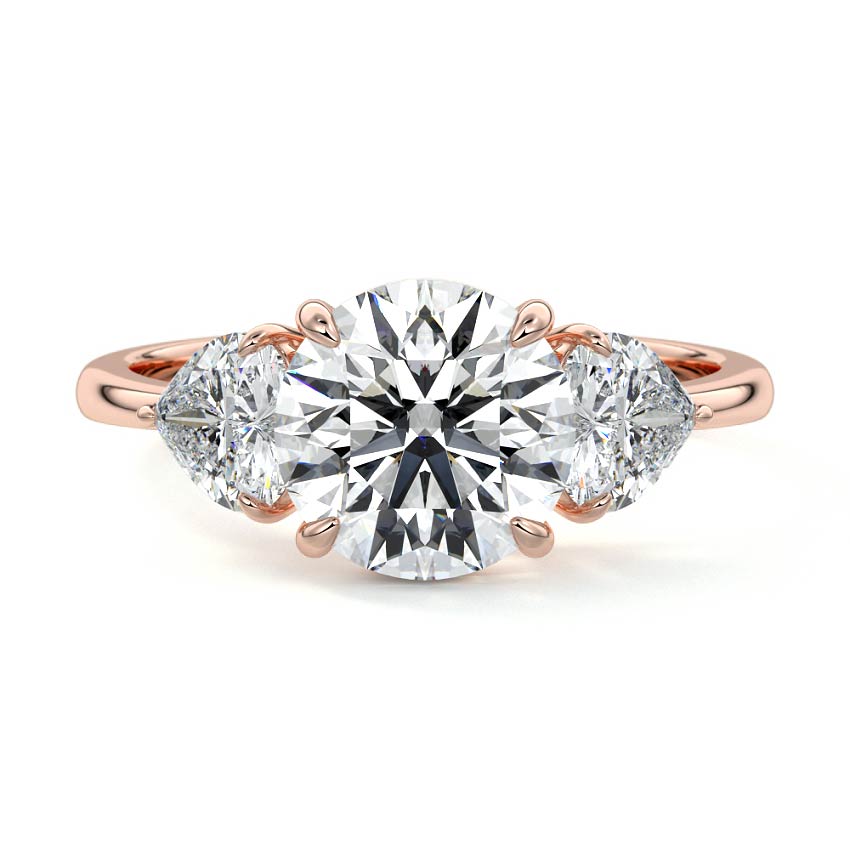 Ariadne - Round Rose Gold Lab Grown Diamond Engagement Ring | Nura Lab