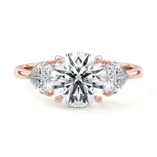 Ariadne - Round Rose Gold Lab Grown Diamond Engagement Ring | Nura Lab