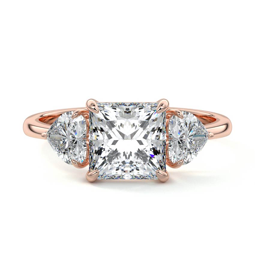 Ariadne - Princess Rose Gold Lab Grown Diamond Engagement Ring | Nura Lab