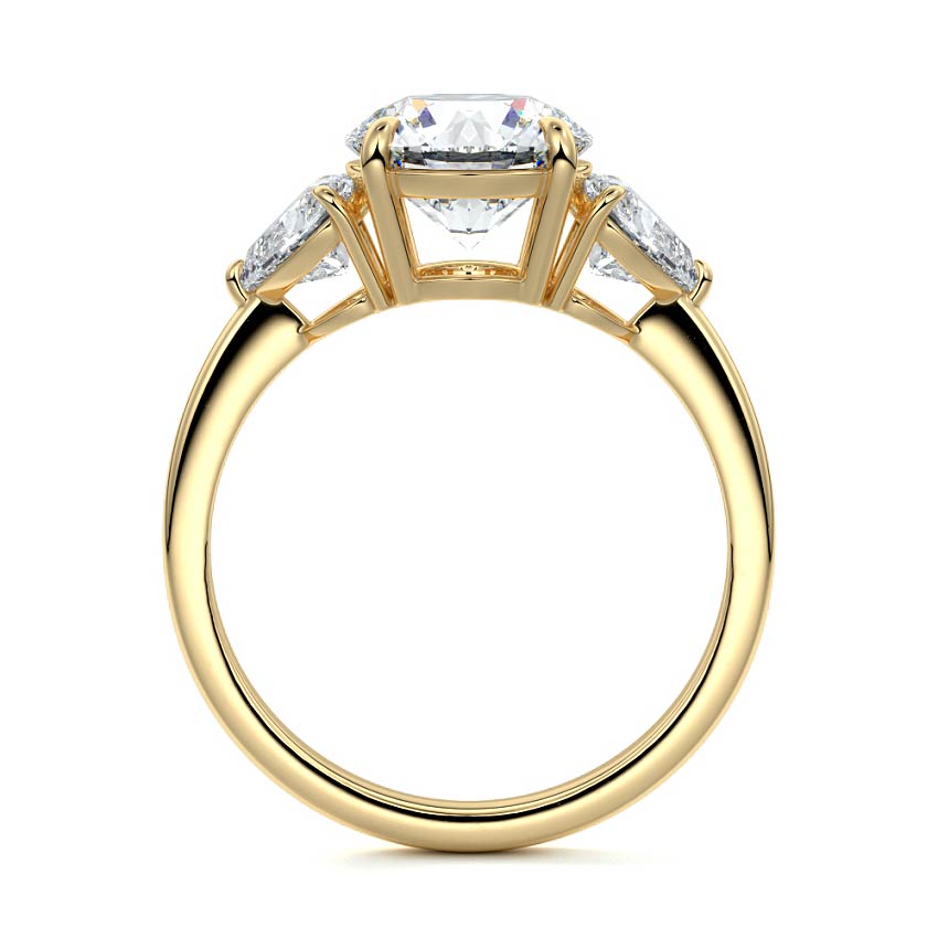 Ariadne - Round Yellow Gold Lab Grown Diamond Engagement Ring | Nura Lab