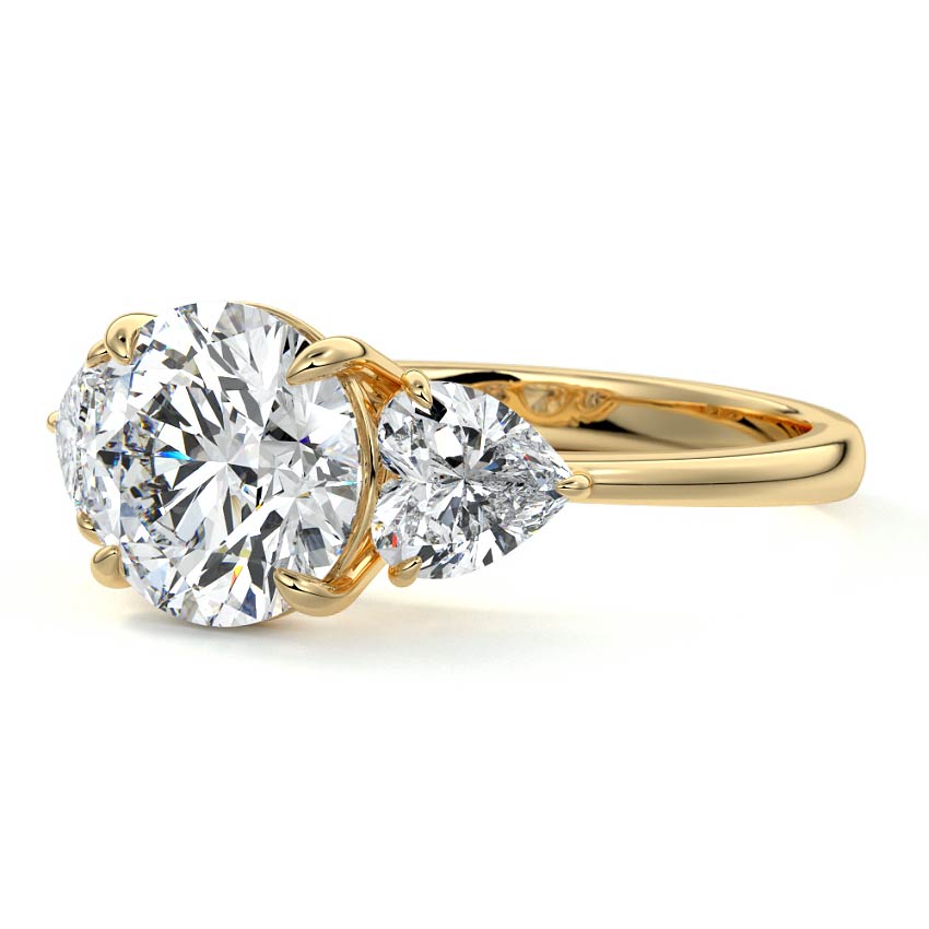 Ariadne - Round Yellow Gold Lab Grown Diamond Engagement Ring | Nura Lab