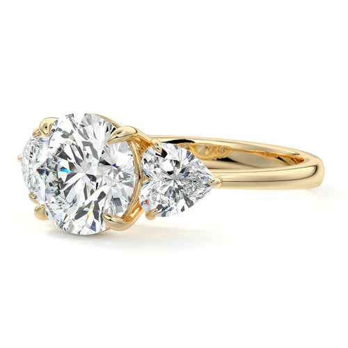 Ariadne - Round Yellow Gold Lab Grown Diamond Engagement Ring | Nura Lab