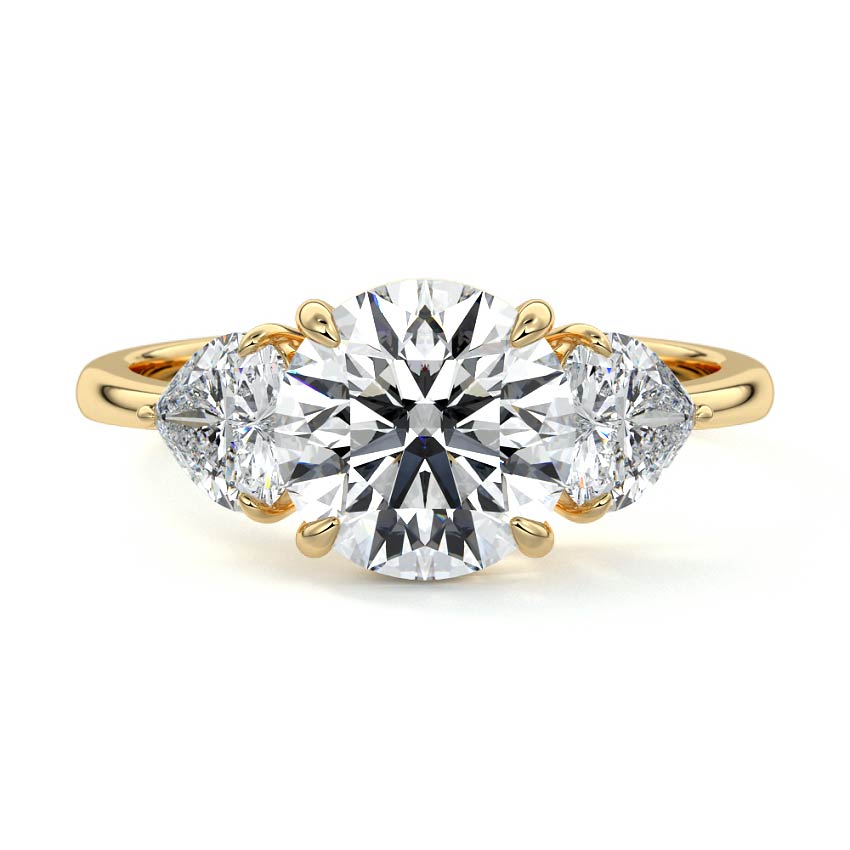 Ariadne - Round Yellow Gold Lab Grown Diamond Engagement Ring | Nura Lab