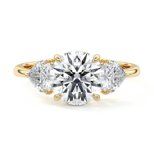 Ariadne - Round Yellow Gold Lab Grown Diamond Engagement Ring | Nura Lab